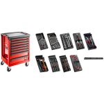 Facom servante d?atelier 8 tiroirs, 9 modules plastique, rouge