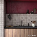 Nais - faence effet zellige argile 10x10 (0, 5m2) concrete - les carreaux de jean