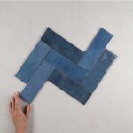 Carrelage mural uni fa�ence artisan 6, 5x20 cm ? effet zellige semi - brillant ? r�sistant � l'humidit� ...