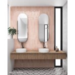 Equipe - faïence effet zellige rose clair manacor 6, 5x40 blush pink (1m²) - les carreaux de jean Equipe - faïence effet zellige rose clair manacor 6, 5x40 blush pink (1m²) - les carreaux de jean
