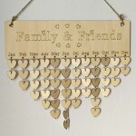 Famille amis anniversaire rappel calendrier plaque en bois tableau avec étiquettes pour décoration de ... Famille amis anniversaire rappel calendrier plaque en bois tableau avec étiquettes pour décoration de ...