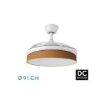 Fan dc fashion - fan white with three abs folding blades and orange diffuser 6 adjustable speeds 3 temperature ... Fan dc fashion - fan white with three abs folding blades and orange diffuser 6 adjustable speeds 3 temperature ...
