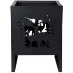 Fancy flames - bras�ro carr� 30 cm motifs cerfs