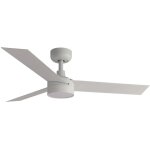Faro barcelona - faro cruiser petit ventilateur de plafond 3 pales blanc mat avec clairage 2700 - 4000 ...