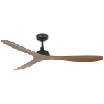 Faro barcelona - gotland ventilateur de plafond noir / bois 33447