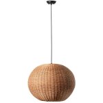 Faro barcelona - lampe suspension noir / rotin �530 haka 65134 - 75