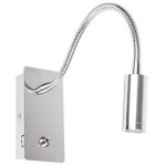 Faro barcelona - lampe de table chrom�e juliet avec usb et orientable 41025na