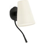 Lupe applique murale avec lecteur noire / beige 20032 - 88