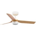 Faro barcelona - faro mini punt petit ventilateur de plafond 3 pales blanc mat, rable, avec clairage ...