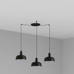 Faro barcelona - faro tatawin petite suspension  3 lumires en forme de grappe noire