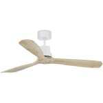 Faro barcelona - ventilateur de plafond sans lumire blanc / pin  132 cm, modle lantau dc 33561dc
