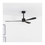 Faro barcelona - ventilateur de plafond sans lumire noir  132 cm amelia 33761
