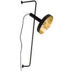 Faro barcelona - whizz applique murale noire / or 20165 - 95