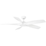 Faro cocos grand ventilateur de plafond  5 pales, blanc mat, avec clairage 3 000 k, systme wiz smart ...