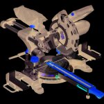 Fartools - scie  onglet radiale 210mm multi - matriaux (2 vitesses) 1700w, vise laser