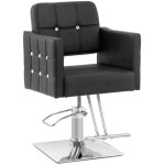 Fauteuil de coiffeur carlisle repose - pieds hauteur d'assise 49 - 63 cm 150 kg noir