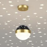 F�e �toile suspension globe lampe suspendue �toile projecteur chambre d'enfant plafonnier luminaire 12w ...