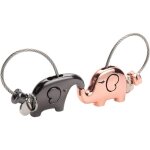 Fei yu - 1 paire de porte - clés pendentifs amoureux porte - clés éléphant qui s'embrasse Fei yu - 1 paire de porte - clés pendentifs amoureux porte - clés éléphant qui s'embrasse