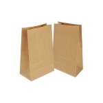 100 sac papier kraft, petit sachet papier, sacs cadeaux 100% en papier kraft recycl (brun, 12x7x21cm) ...