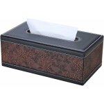 Bote  mouchoirs rectangulaire en cuir pu (fleur rtro) fei yu