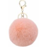 Fei yu - dcoration de porte - cls pendentif sac boule en fausse fourrure (orange)