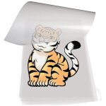 Fei yu - film de transfert dtf 100 feuilles - a4 papier transfert thermique pet pour bricolage directement ...