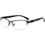 Lunettes en mtal  demi - monture lunettes de myopie lunettes d'affaires  demi - monture pour hommes ...