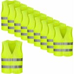 Pack de 8 gilets haute visibilit, jaune fluo, gilet rflchissant, gilet d'accident, assistance routire ...
