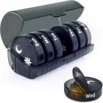 Pilulier semainier matin et soir, grand pilluliers medicaments 7 jours 14 compartiments pilulier hebdomadaire ...