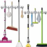 Porte balai mural mur mop mont et broom holder, broom organiseur balai support en acier inoxydable  ...