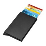 Fei yu - porte - cartes  puce en aluminium avec fentre contextuelle - noir