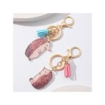 Fei yu - porte - cls en bois en forme de chat, porte - cls pendentif, porte - cls de couple de style ...