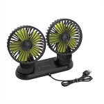 Ventilateur de voiture 5v à double tête, ventilateur de véhicule usb portable, rotation à 360 degrés, ... Ventilateur de voiture 5v à double tête, ventilateur de véhicule usb portable, rotation à 360 degrés, ...