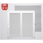 Grille de ventilation aluminium - moustiquaire intégrée - blanc laqué - 250x250mm Grille de ventilation aluminium - moustiquaire intégrée - blanc laqué - 250x250mm
