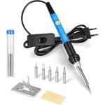 Fer a souder etain de pr�cision avec support et interrupteur on / off, temperature r�glable 200450?, ...