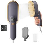 Fer � vapeur de voyage avec �cran lcd, 10s, chauffage rapide, 1200w, avec poign�e rotative � 180�, d�froisseur ...