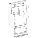 Ferco - sabot main gauche pour coulissantes  translation menuiserie bois et pvc gu 966