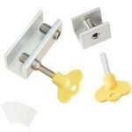 Fermeture baie coulissante, 2 pcs serrure fen�tre coulissante anti - d�rapant alliage aluminium serrure ...