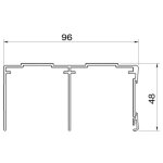 Seed - ferrures esprit p300 - 19 pour portes de meubles - rails hauts - laqu noir - long 2m55