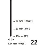 Fervi - 10000 clous pour cloueuse agrafeuse pneumatique 0588 / 625 - 0, 63x25h mm