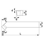 Cle a douille torx male renforcee t50 1 / 2