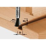 Fraise  queue d'aronde festool hw s8 d14, 3 / 13, 5 / 15
