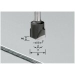 Fraises  rainurer en v hw s8 d18 - 135 / alu - 491443 - festool