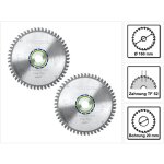 Festool jeu de lames de scie circulaire sp�ciales 2x hw 160 x 20 x 2, 2 mm tf52 ( 2x 496306 ) 160 mm ...