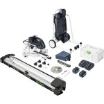 Festool - scie  onglets composs ksc 60 eb 5 0 i - ug - set kapex 2x18 v 2x5 0 ah accu.