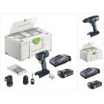 Festool txs 18 - basic - set perceuse - visseuse sans fil 18 v 40 nm brushless + 1x batterie 3, 0 ah ...
