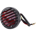 Feu arri�re de frein, feu arri�re de moto rond noir pour scooters bobber chopper atv - lntyq