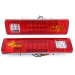 Feux arri�re led rouge 12v 19 diodes - clignotant et stop pour voiture et camion