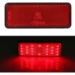 Feu arri�re moto, universels moto scooter cyclomoteur led rectangulaires r�flecteur feu stop feu de freinage ...
