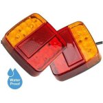 Feux arri�re remorque led 12v imperm�ables avec �clairage plaque et r�flecteur lot de 2